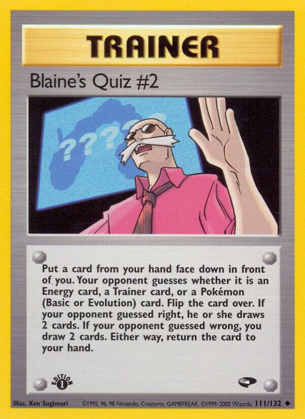 Blaine’s Quiz #2 111/132 Unlimited Gym Challenge