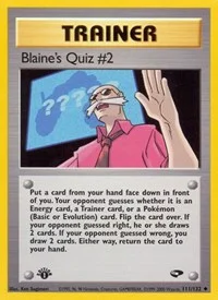 Blaine's Quiz #2 | 111/132 | Unlimited | Gym Challenge
