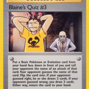 Blaine’s Quiz #3 112/132 1st Edition Gym Challenge Blaine’s Quiz #3 112/132 1st Edition Gym Challenge