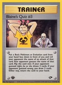 Blaine's Quiz #3 | 112/132 | Unlimited | Gym Challenge