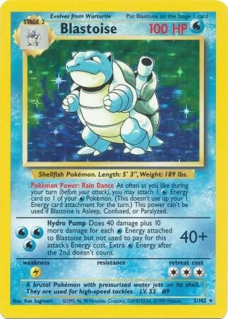 Blastoise 002/102 Holofoil Base Set Blastoise 002/102 Holofoil Base Set