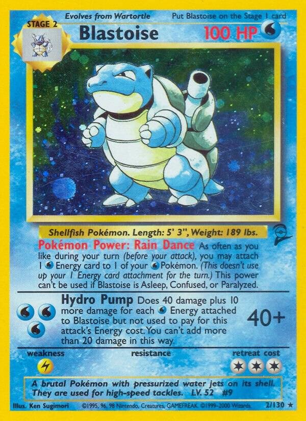 Blastoise 002/130 Holofoil Base Set 2