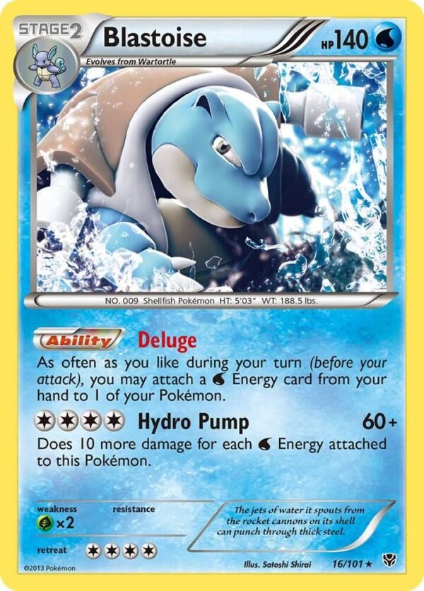 Blastoise 16/101 Reverse Holofoil Plasma Blast Blastoise 16/101 Reverse Holofoil Plasma Blast