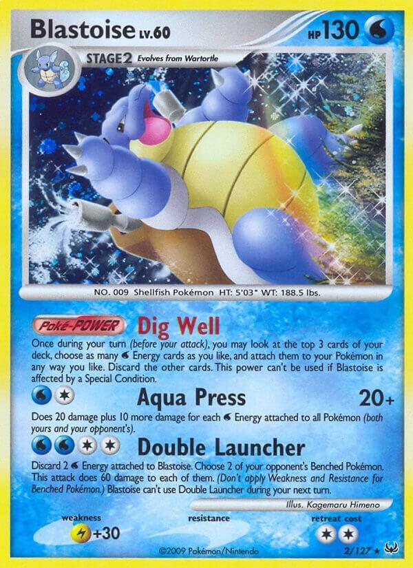 Blastoise 2/127 Reverse Holofoil Platinum