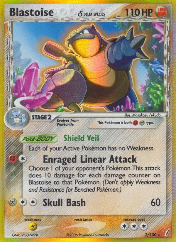 Blastoise (Delta Species) 2/100 Reverse Holofoil Crystal Guardians Blastoise (Delta Species) 2/100 Reverse Holofoil Crystal Guardians