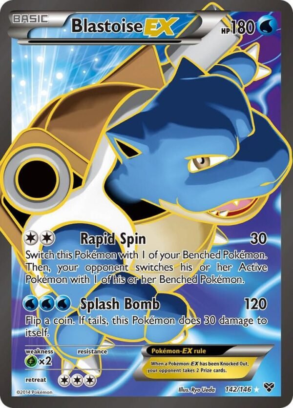 Blastoise EX (142 Full Art) 142/146 Holofoil XY Base Set