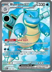 Blastoise ex | 184/165 | Holofoil | SV: Scarlet & Violet 151