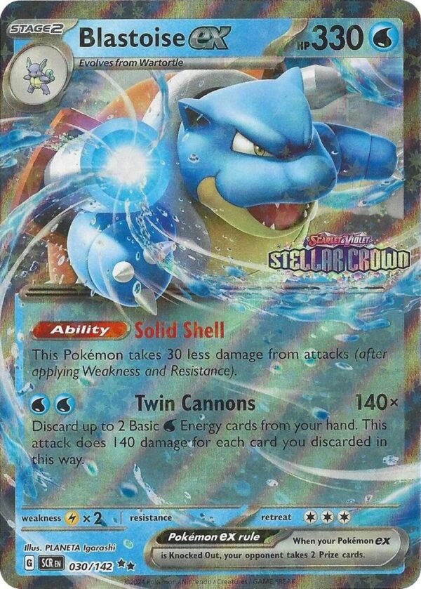 Blastoise ex (Stellar Crown Stamp) 030/142 Holofoil Miscellaneous Cards & Products Blastoise ex (Stellar Crown Stamp) 030/142 Holofoil Miscellaneous Cards & Products