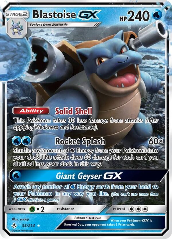 Blastoise GX 35/214 Holofoil SM – Unbroken Bonds