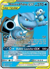 Blastoise & Piplup GX (Full Art) | 214/236 | Holofoil | SM - Cosmic Eclipse