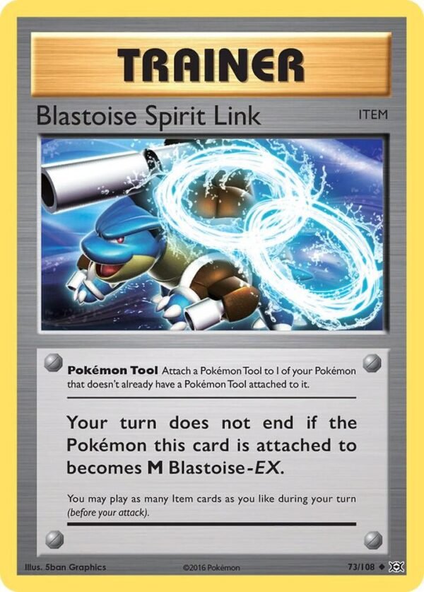 Blastoise Spirit Link 73/108 Reverse Holofoil XY – Evolutions Blastoise Spirit Link 73/108 Reverse Holofoil XY – Evolutions