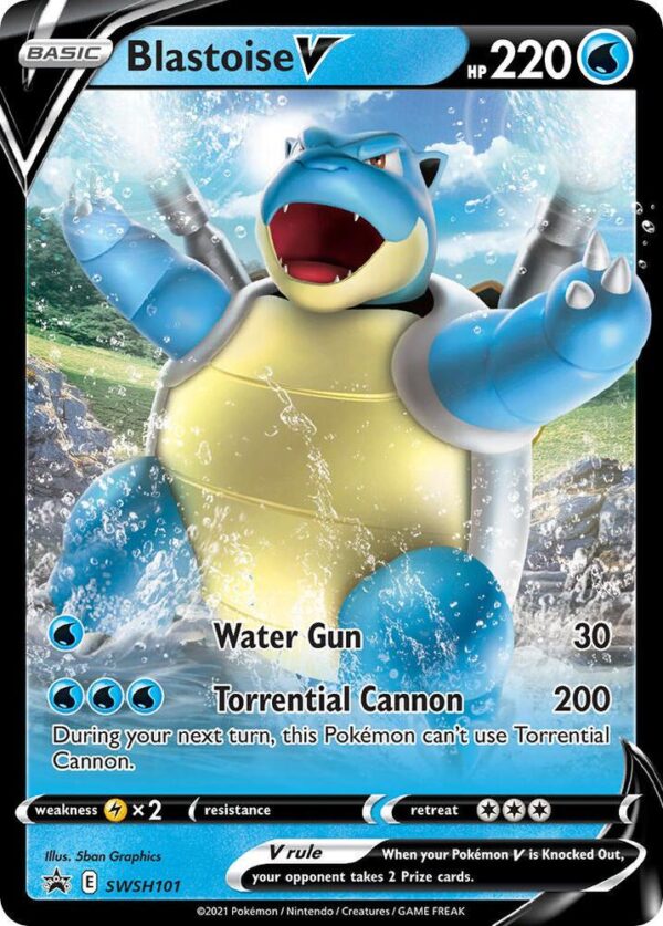 Blastoise V SWSH101 Holofoil SWSH: Sword & Shield Promo Cards Blastoise V SWSH101 Holofoil SWSH: Sword & Shield Promo Cards