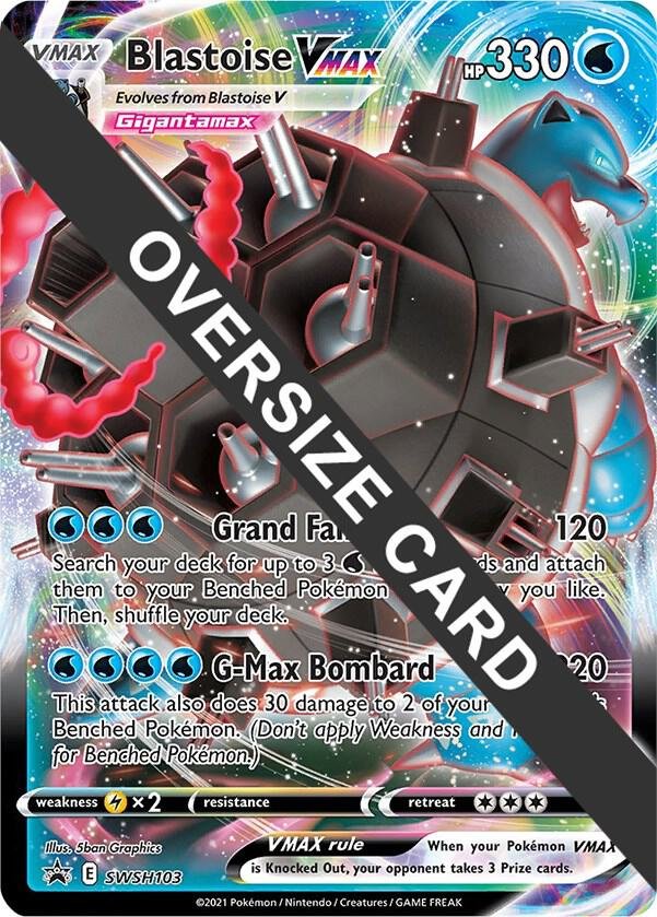 Blastoise VMAX SWSH103 Holofoil Jumbo Cards Blastoise VMAX SWSH103 Holofoil Jumbo Cards