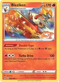 Blaziken | 024/189 | Holofoil | SWSH03: Darkness Ablaze Blaziken | 024/189 | Holofoil | SWSH03: Darkness Ablaze