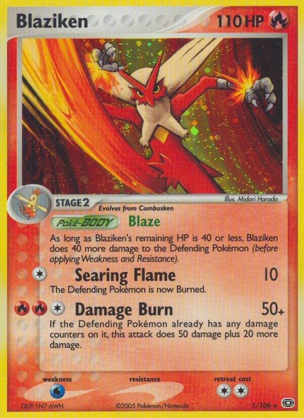Blaziken 1/106 Reverse Holofoil Emerald