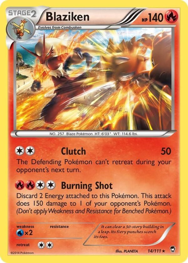 Blaziken 14/111 Holofoil XY – Furious Fists Blaziken 14/111 Holofoil XY – Furious Fists