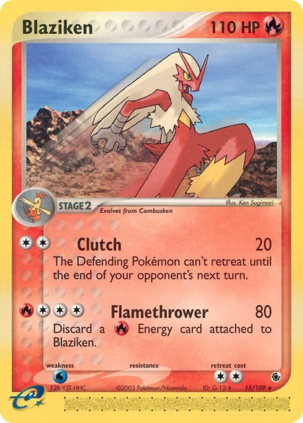 Blaziken 15/109 Normal Ruby and Sapphire
