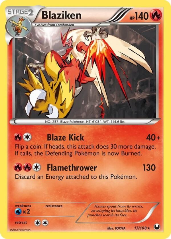 Blaziken 17/108 Reverse Holofoil Dark Explorers Blaziken 17/108 Reverse Holofoil Dark Explorers