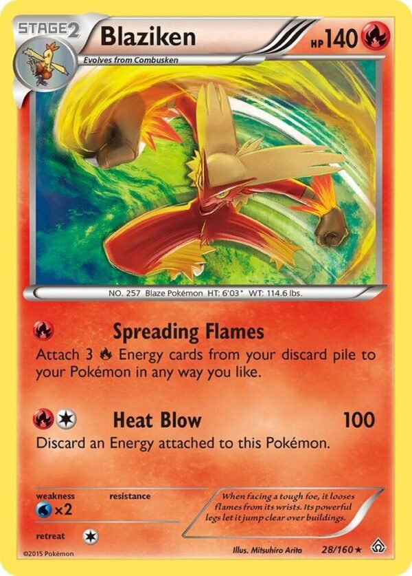 Blaziken 28/160 Reverse Holofoil XY – Primal Clash Blaziken 28/160 Reverse Holofoil XY – Primal Clash