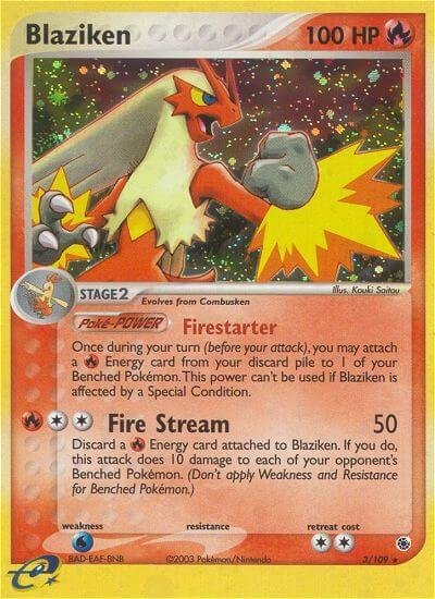 Blaziken 3/109 Reverse Holofoil Ruby and Sapphire