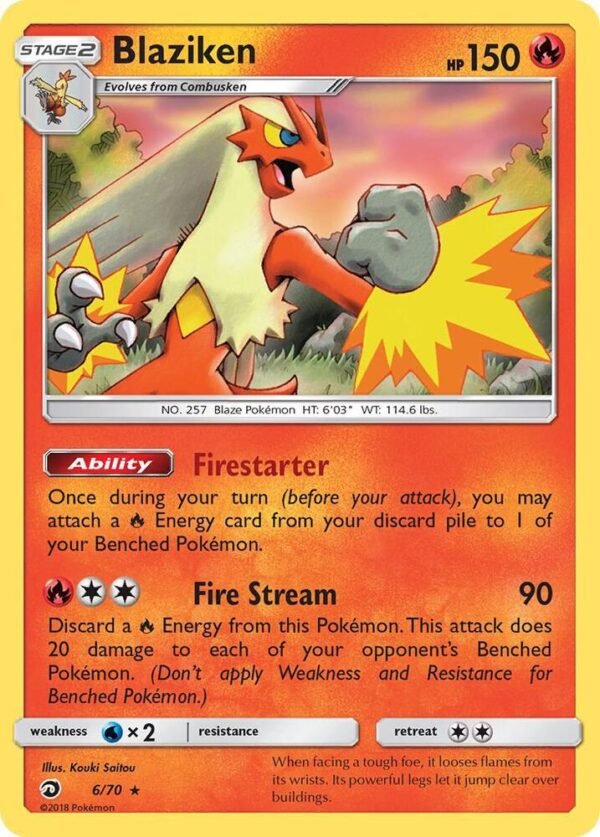 Blaziken 6/70 Reverse Holofoil Dragon Majesty Blaziken 6/70 Reverse Holofoil Dragon Majesty