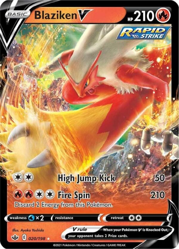 Blaziken V 020/198 Holofoil SWSH06: Chilling Reign