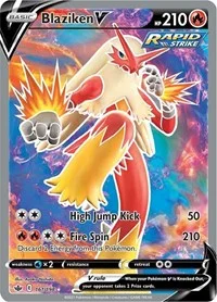 Blaziken V (Full Art) | 161/198 | Holofoil | SWSH06: Chilling Reign