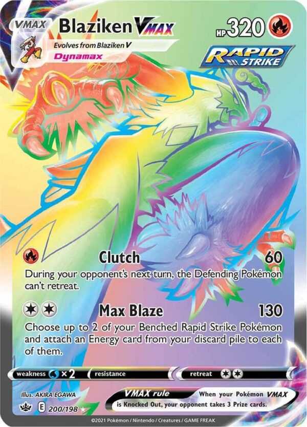 Blaziken VMAX (Secret) 200/198 Holofoil SWSH06: Chilling Reign Blaziken VMAX (Secret) 200/198 Holofoil SWSH06: Chilling Reign