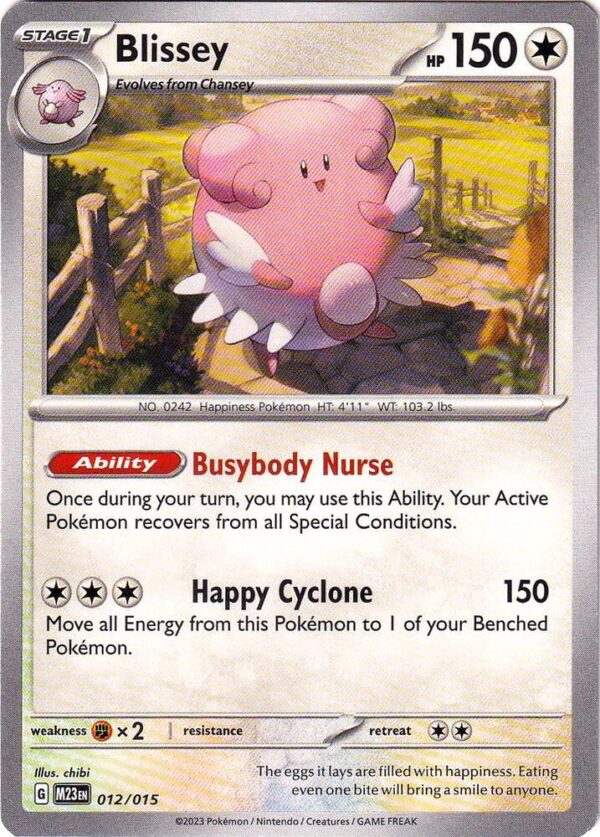 Blissey 012/015 Normal McDonald’s Promos 2023