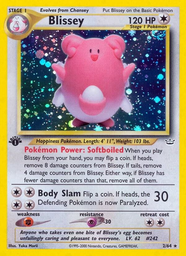 Blissey 02/64 1st Edition Holofoil Neo Revelation