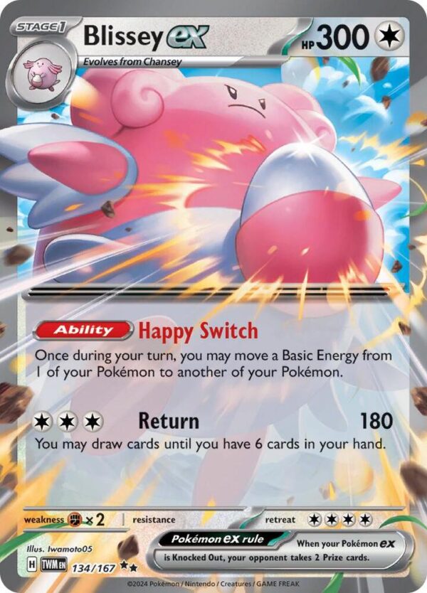 Blissey ex 134/167 Holofoil SV06: Twilight Masquerade Blissey ex 134/167 Holofoil SV06: Twilight Masquerade