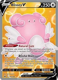 Blissey V (Full Art) | 182/198 | Holofoil | SWSH06: Chilling Reign