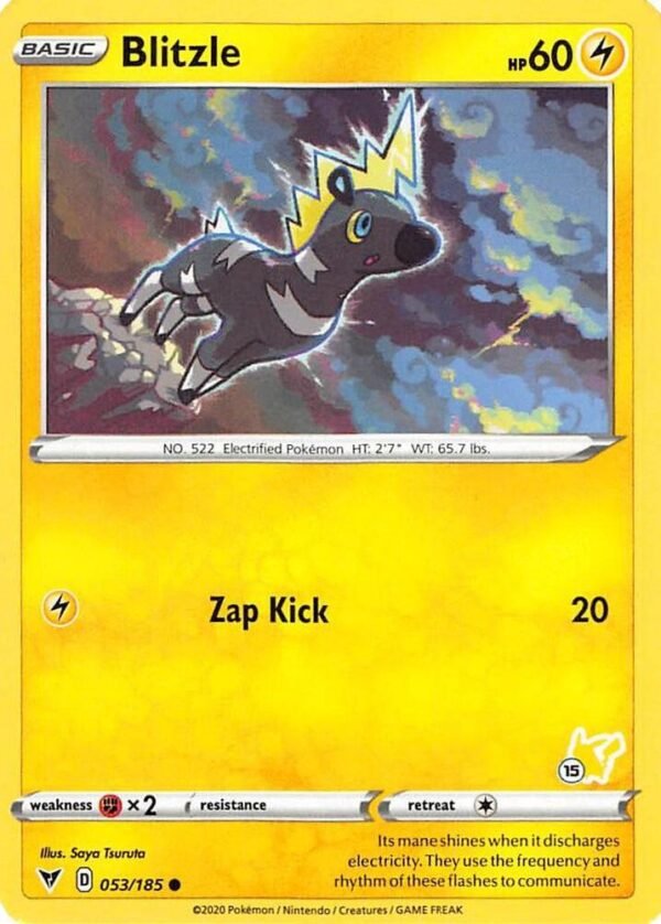 Blitzle 053/185 (#15 Pikachu Stamped) Normal Battle Academy 2022