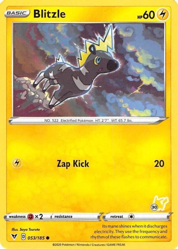 Blitzle 053/185 (#30 Pikachu Stamped) Normal Battle Academy 2022