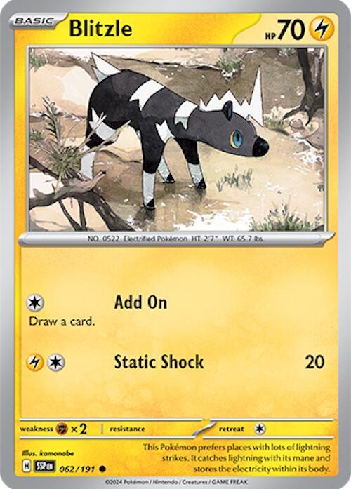 Blitzle 062/191 Normal SV08: Surging Sparks Blitzle 062/191 Normal SV08: Surging Sparks