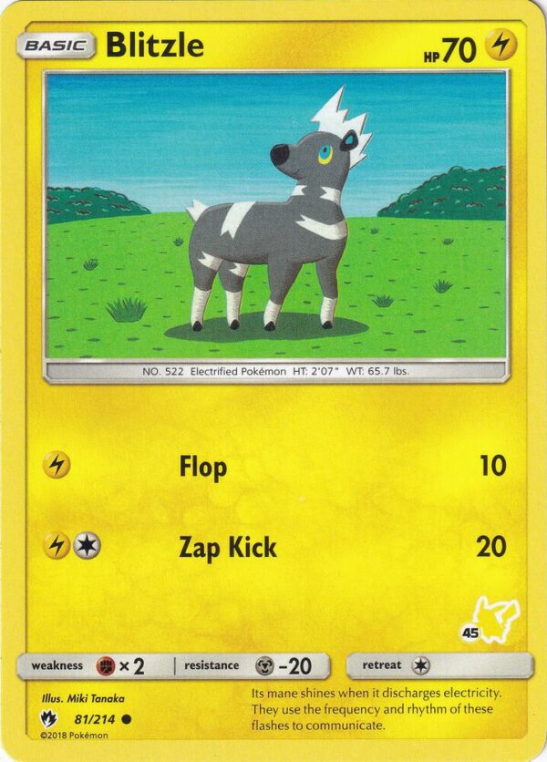 Blitzle 81/214 (#45 Pikachu Stamped) 081/214 Normal Battle Academy
