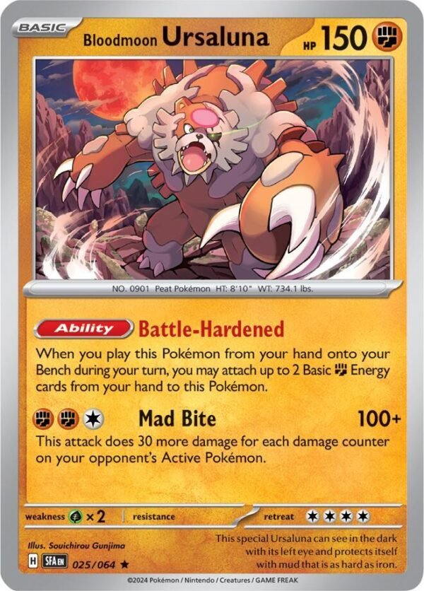 Bloodmoon Ursaluna 025/064 Reverse Holofoil SV: Shrouded Fable