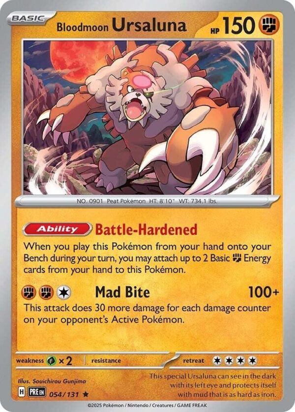 Bloodmoon Ursaluna 054/131 Reverse Holofoil SV: Prismatic Evolutions
