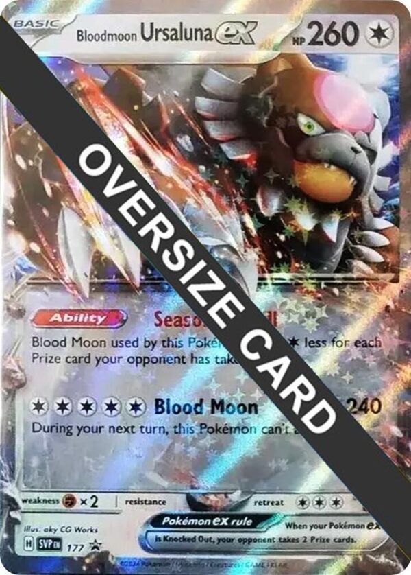 Bloodmoon Ursaluna ex 177 141/167 Holofoil Jumbo Cards