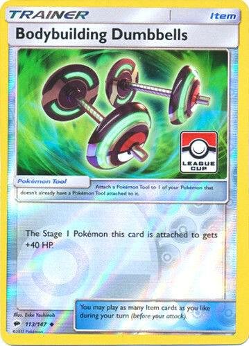 Bodybuilding Dumbbells 113/147 (League Cup) Reverse Holofoil League & Championship Cards
