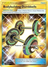 Bodybuilding Dumbbells (Secret) | 161/147 | Holofoil | SM - Burning Shadows