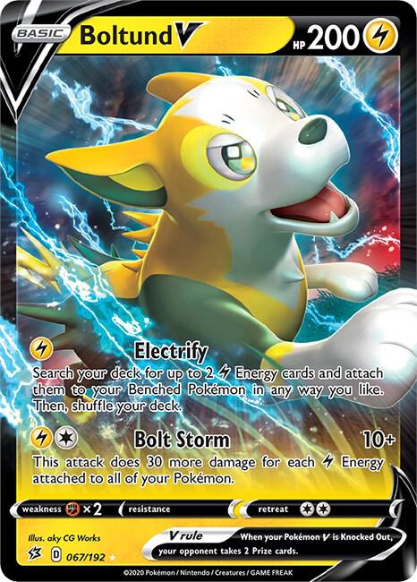 Boltund V 067/192 Holofoil SWSH02: Rebel Clash