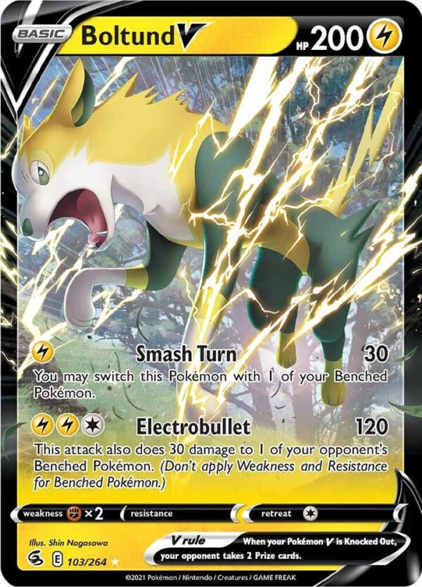 Boltund V 103/264 Holofoil SWSH08: Fusion Strike Boltund V 103/264 Holofoil SWSH08: Fusion Strike