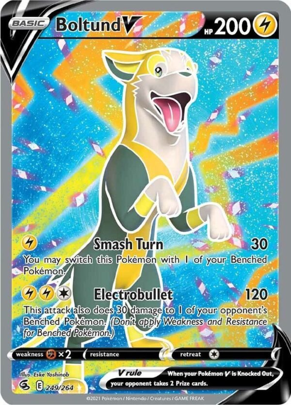Boltund V (Full Art) 249/264 Holofoil SWSH08: Fusion Strike Boltund V (Full Art) 249/264 Holofoil SWSH08: Fusion Strike