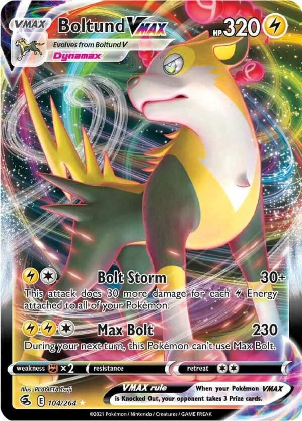 Boltund VMAX 104/264 Holofoil SWSH08: Fusion Strike Boltund VMAX 104/264 Holofoil SWSH08: Fusion Strike