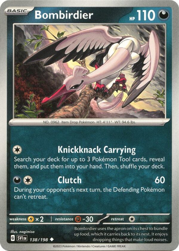 Bombirdier 138/198 Reverse Holofoil SV01: Scarlet & Violet Base Set