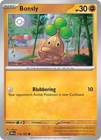 Bonsly | 110/197 | Reverse Holofoil | SV03: Obsidian Flames