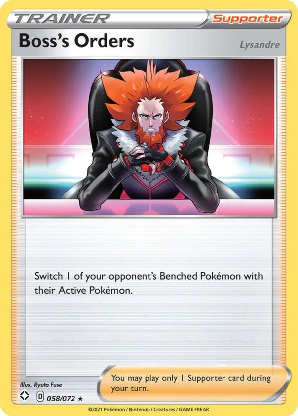 Boss’s Orders 058/072 Reverse Holofoil Shining Fates