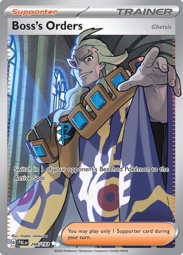 Boss’s Orders 248/193 Holofoil SV02: Paldea Evolved Boss’s Orders 248/193 Holofoil SV02: Paldea Evolved