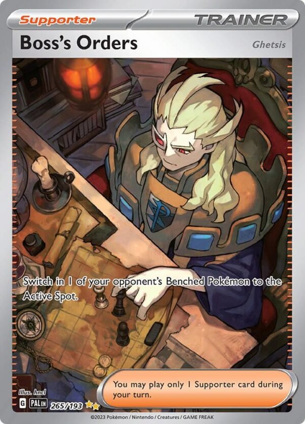 Boss’s Orders 265/193 Holofoil SV02: Paldea Evolved Boss’s Orders 265/193 Holofoil SV02: Paldea Evolved